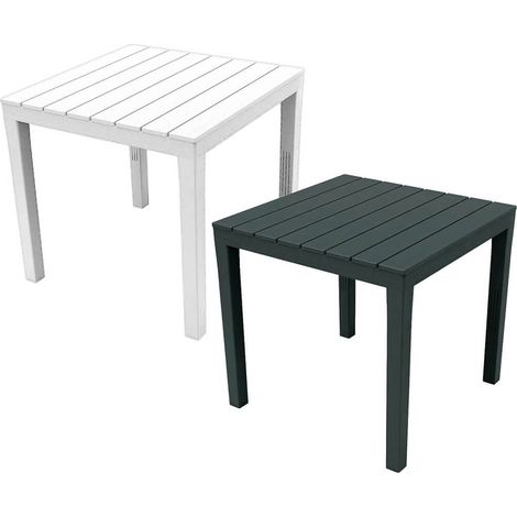 Mesa cuadrada de jardin color: negro 78x78x72cm modelo: bali ipae progarden