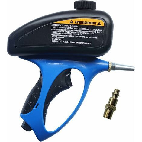 Sableuse manuelle, jet de compresseur d'air GN Kit, anti - rouille sableuse capacité 500 ml pour nettoyer la rouille, la saleté, décapant de peinture et gravure de verre projets de bricolage