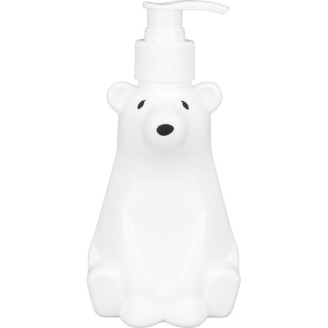 Dispensador de champú con diseño de oso polar y bomba de PP/PE para el baño, 19 x 8 cm (1/5)