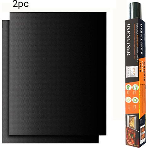 Lot de deux tapis de cuisson antiadhésifs épais pour four : sans BPA ni PFOA, adaptés aux fours électriques, aux cuisinières à gaz, aux fours à micro-ondes, aux barbecues à charbon et aux barbecues à (1/5)