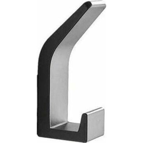 3-Piece Adhesive Hook Set, Aluminum Bathroom Wall Hook, Black Towel Rack, No-Drill Dishcloth Holder for Garage and Office, Sunny (1/5)