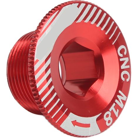 Vis de serrage pour pédalier vélo M18 en alliage d'aluminium, boulon de manivelle rouge (1/5)