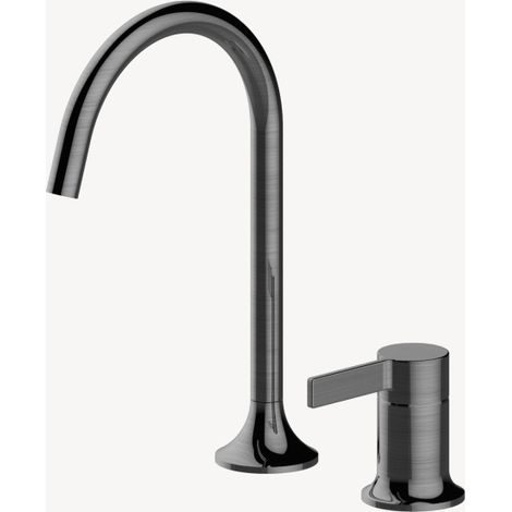2-Loch-Waschtischmischer Standmodell - Gun metal (1/2)