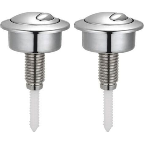 Lot de 2 boutons poussoirs à double chasse d'eau pour réservoir de toilettes Siamp pour Optima 49 Bouton poussoir à double chasse d'eau pour Twyford Vitra (1/4)