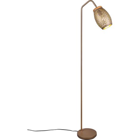 Lampada da terra, metallo, caffè, H 147 cm, Bidar (1/5)