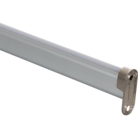 Perfil Aluminio Barra Colgar Ropa para Armario para Tiras LED hasta 12 mm Aluminio 2 m Blanco traslúcido