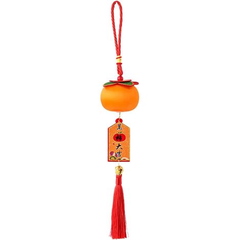 Kaki chinois à suspendre pour décorations de Nouvel An, pendentif festif en plastique rouge, 120 cm (H) (1/5)