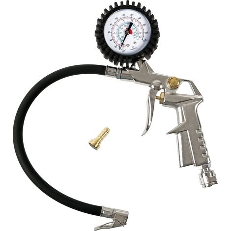 Pistola gonfiaggio pneumatici con manometro 270° - max 15 bar / 220 psi (1/5)