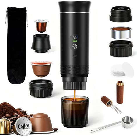 Machine à Café Portable de Voyage,Pour Le Camping, Bureau, Maison, Voiture (1/5)