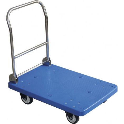 Chariot de transport à plateforme avec poignée pliable 73x48cm jusqu'à 150kg (1/3)