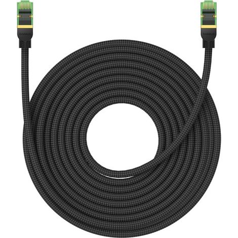 Baseus schnelles RJ45-Kat.-Netzwerkkabel. 8 40 Gbit/s 15 m geflochten schwarz (1/5)