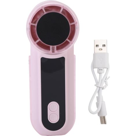 Ventilateur portable 13 000 tr/min, turbine haute vitesse, idéal pour les voyages et le camping. 5 vitesses de ventilation, batterie 3 600 mAh, affichage numérique. (1/5)