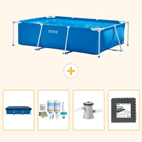 Intex Piscine Tubulaire Rectangulaire - 260x160x65 cm - 5-pièces SCB3 (1/5)