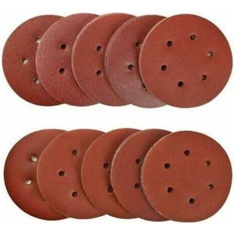 Disques abrasifs 150 mm (100 pièces) – Grains 40 à 2000 – Pour ponceuse excentrique 6 trous – Qualité professionnelle (1/5)