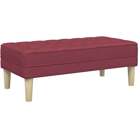 banc avec coussin Bordeaux 113 x 57 x 39 cm tissu