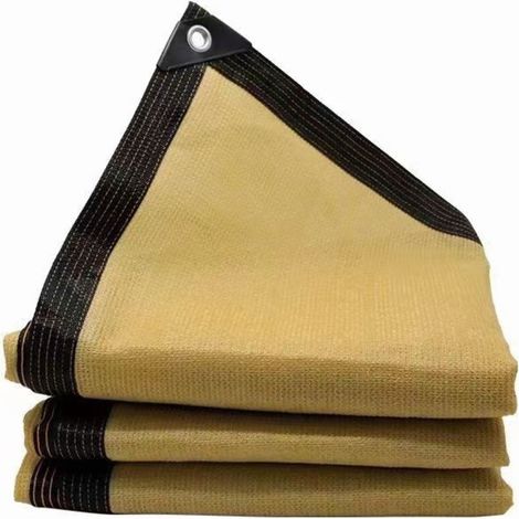 Voile D Ombrage Rectangulaire 3x6m - Toile Polyéthylène Haute Densité - Protection Solaire Jardin Terrasse - Beige (1/5)