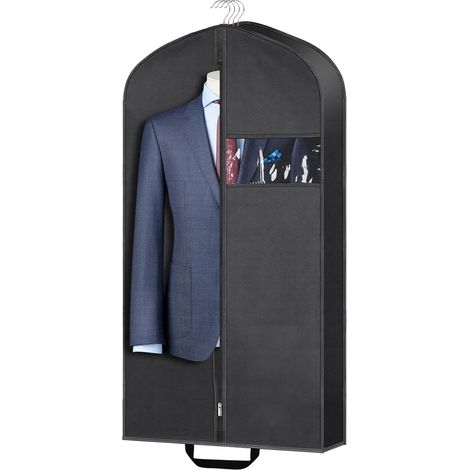 Sac à vêtements suspendu - 43 Pouces - Fond plat de 4 Pouces - Tissu non tissé respirant - Pour rangement dans placard ou voyage - 1 pièce (1/5)