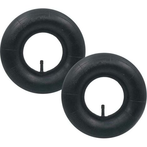 2 pièces 4.10/3.50-4 Chambre à air Pneu TR-13 Valve Droite pour Diable, Chariot, Chariot à Main, Chariot de Jardin, Tondeuse à Gazon-- (1/4)