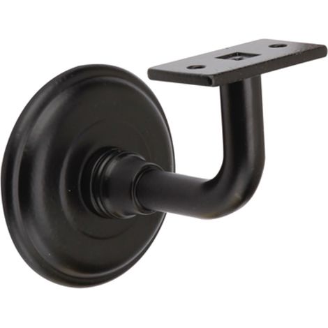 Soporte Pasamanos Zamak Negro para Barandilla Base Recta
