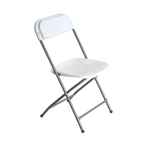 Sungarden sedia pieghevole in resina 80x50x45cm - colore bianco
