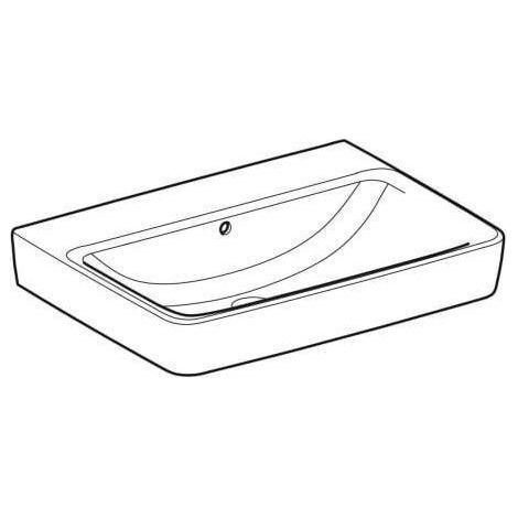 Geberit Renova Plan, Waschtisch, 65x48 cm, ohne Hahnloch, mit (1/5)