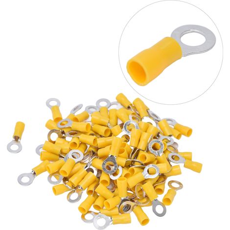 Lot de 100 cosses à sertir isolées en cuivre et PVC pour câbles électriques (1/5)