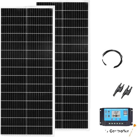 Panneau Solaire, Sortie 100W, Technologie Monocristalline, kit 12V 200W (1/2)