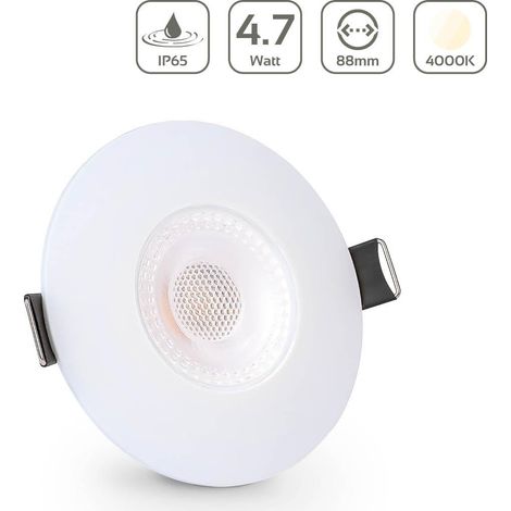 LED Einbaustrahler IP65 4,7W - Farbe: weiß - Lichtfarbe: 4000K (1/5)