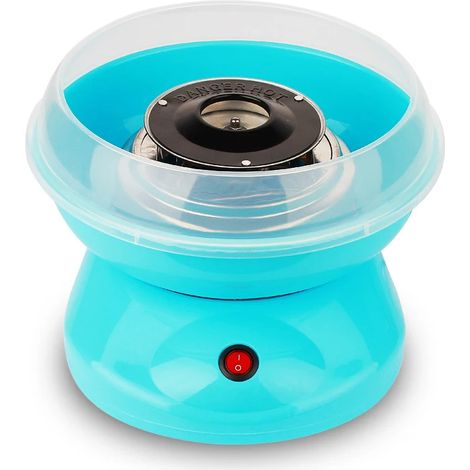 (Bleu) Mini machine à barbe à papa électrique à faire soi-même, norme européenne