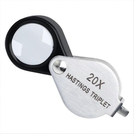 Mini-Juwelierlupe 20x mit dreifacher 12-mm-Linse und klappbarer Öse (1/5)