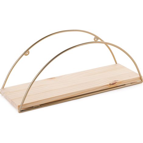 Mensola da parete, mensola portaoggetti Shelf Gold Marrone (1/5)