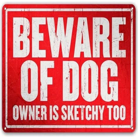 Panneau Murale En Aluminium - 20 x 30 Cm - Signe Avertissement Chien - Décoration Intérieure Et Extérieure - 1 Pièce (1/5)
