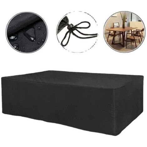 180 x 120 x 74 cm garden furniture cover, table and chair cover, garden furniture cover made of strong 210d fabric, rectangular, waterproof, windproof, durable (1/4)