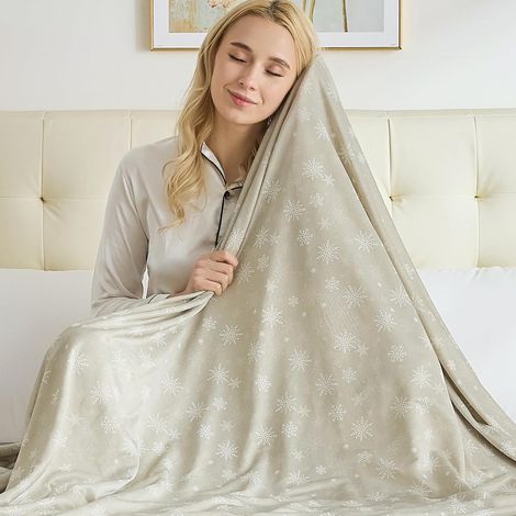 Cooling Blankets Summer Cold Blanket for Night Sweats Perfect for Bed, Couch, Sofa (Dune, King 228 x 274cm) (1/5)