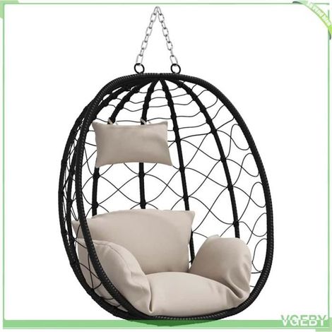 Chaise suspendue (chaise œuf) - FAFEICY - 42003846 - Taupe - Polyrotin - Pliable & ergonomique (1/5)