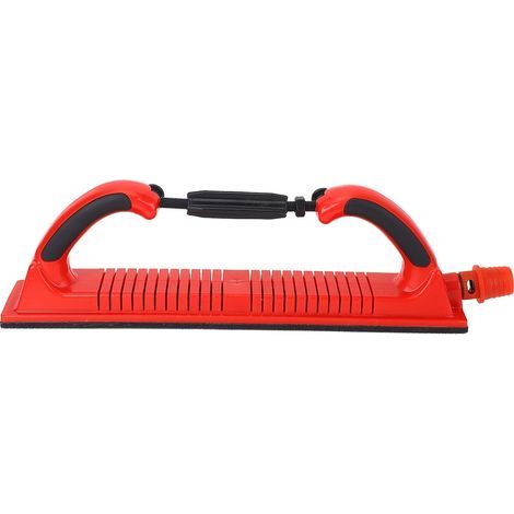 Bloc de ponçage manuel Longboard, ponceuse d'extraction de débris à rayon réglable avec poignée rouge (1/4)