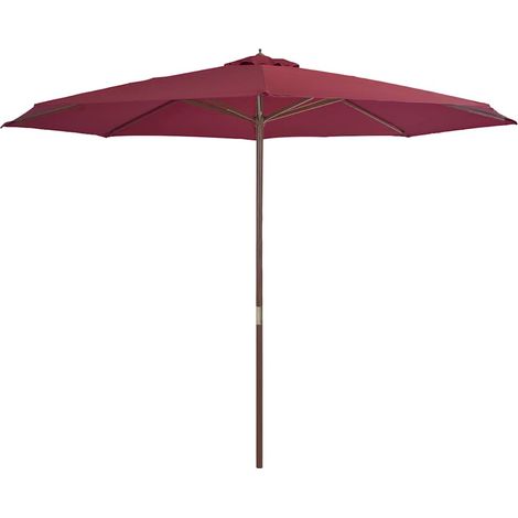 Maison Exclusive - Sonnenschirm mit Holzmast 350 cm Burgunderrot (1/5)