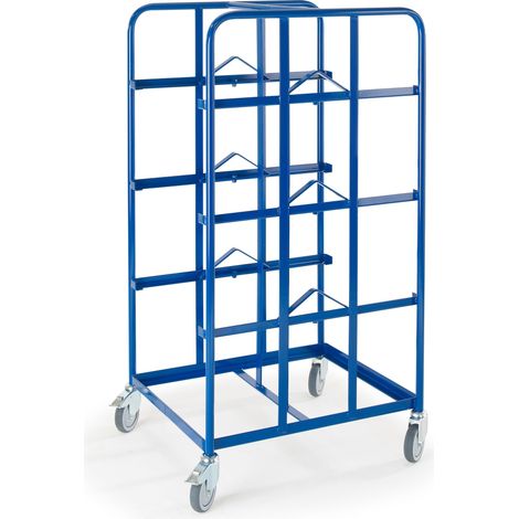 Rollcart Kommissionierwagen mit 4 doppelseitigen Ladeflächen 2x610x410mm