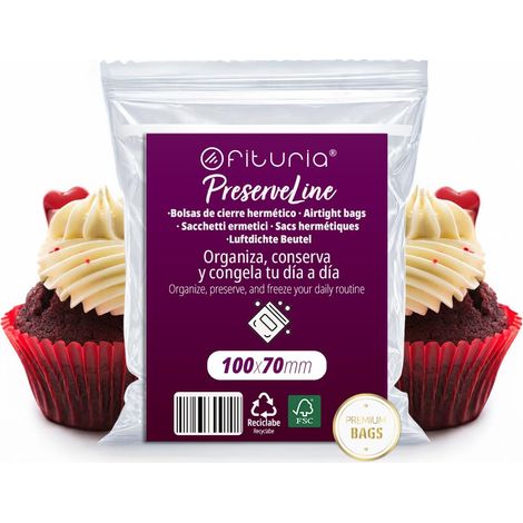 Sachets ZIP Transparents 100x70 mm avec Fermeture Hermétique, Sacs Zip pour Aliments, Snacks, Congélation et Organisation de Cuisine et de Voyage (50 Sachets) (1/5)