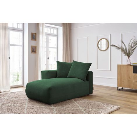 BOBOCHIC - Méridienne avec accoudoir pour canapé modulable VOLTAIRE Angle gauche  Vert (1/5)