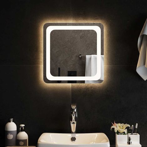 vidaXL Specchio da Bagno con Luci LED 40x40 cm (1/5)