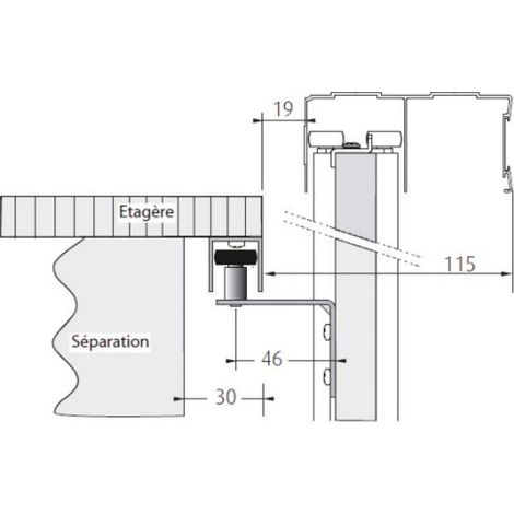 CORNIERE U/25X25X25/COUL. S/RAMPANT LONGUEUR 2,55ML/ALUMINIUM BLANC (1/2)