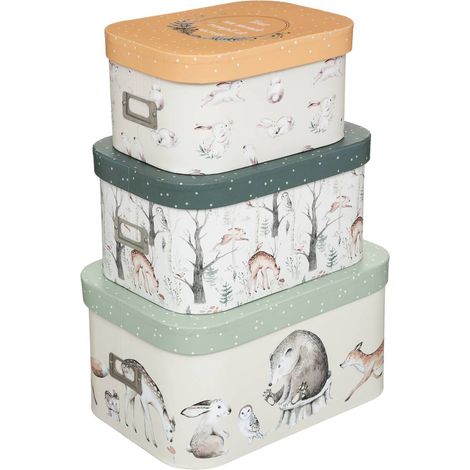 Set di 3 scatole per bambini l28 32 37cm - Atmosphera créateur d'intérieur (1/5)