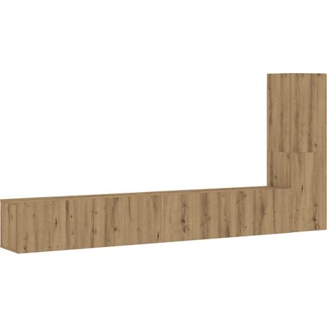 Maison Exclusive - Mobili TV a Parete 3 pz Rovere Artigianale in Legno Multistrato