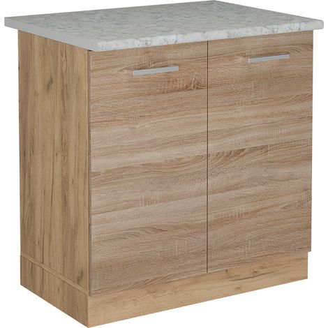 Mobile lavello cucina R-Line, Sonoma, 80 cm PL Marmo, Vicco
