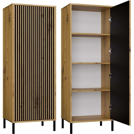 Cassettiera alta, rovere Artisan, 53,5 x 147,5 x 40 cm (1/5)