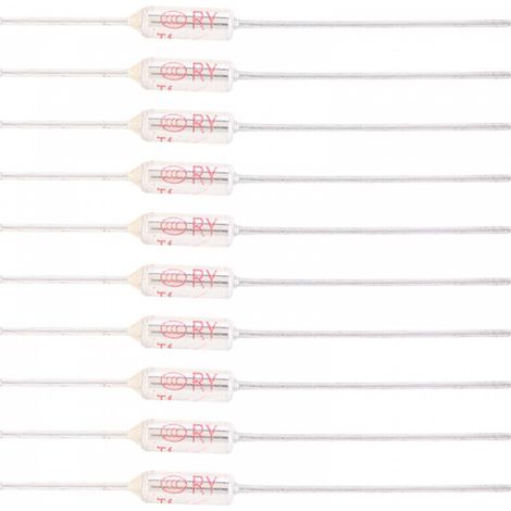 Lot De 10 Fusibles De Température Tf 72-250 ℃ Coque Métallique 250 v Ac 10 a Produits Électriques Ménagers Ou Industriels (250 ℃) (1/5)