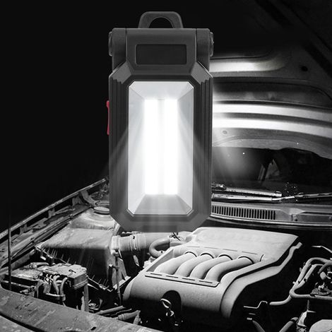Mini-Falt-LED-COB-Arbeitsleuchte mit Magnetverschluss, einstellbarer Helligkeit und Haken für Reparaturen im Freien, USB-aufladbar, W559 (1/5)