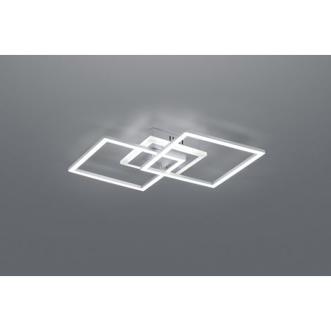 Plafón Led Aluminio Doble Cuadrado Venida 25w Regulable L57 cm Trio Lighting (1/2)