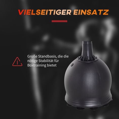 Boxsack debout 165cm adulte, punching ball autoportant robuste avec base à ventouse, partenaire d'entraînement de boxe pour pros et débutants, noir (1/5)